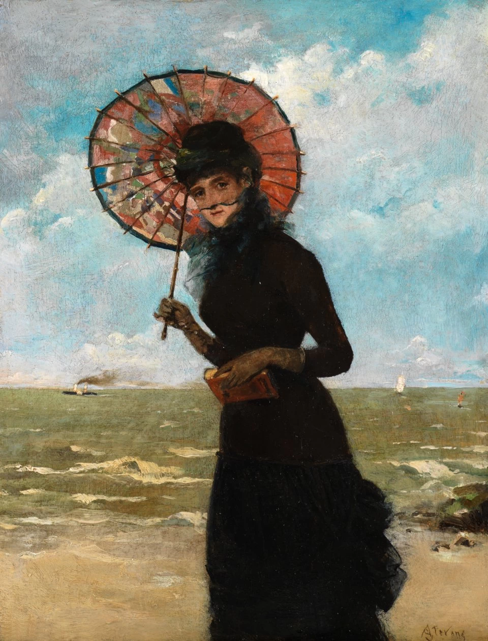 Alfred Émile Stevens - 138, Passeggiata sul mare